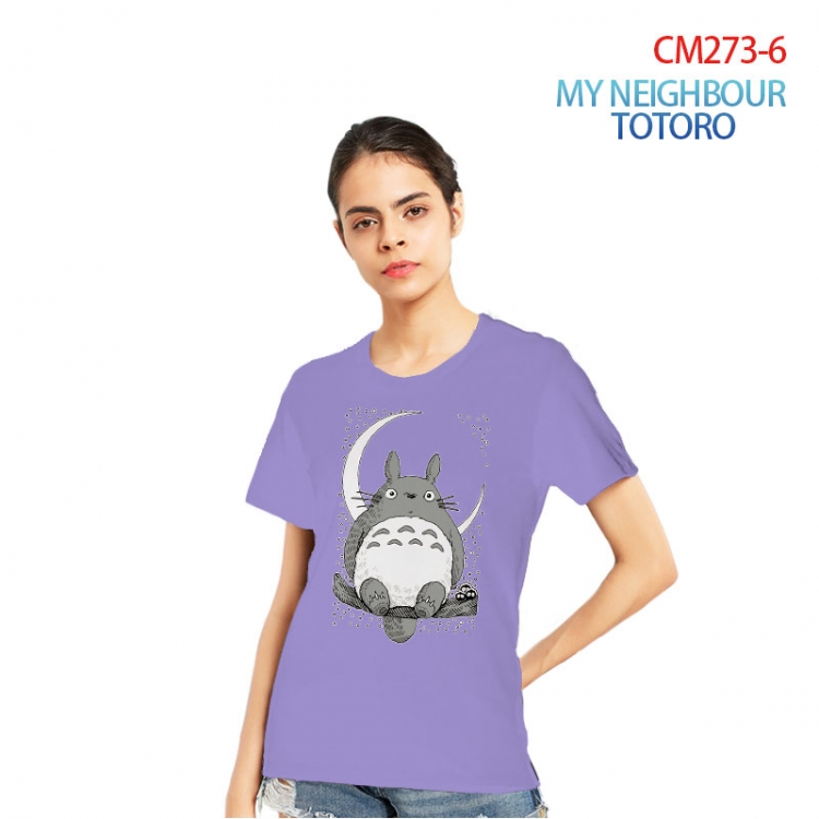 TOTORO Women's Printed short-sleeved cotton T-shirt from S to 3XL CM273-6