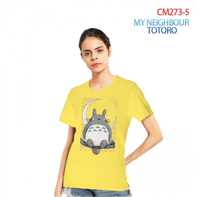 TOTORO Women's Printed short-sleeved cotton T-shirt from S to 3XL CM273-5