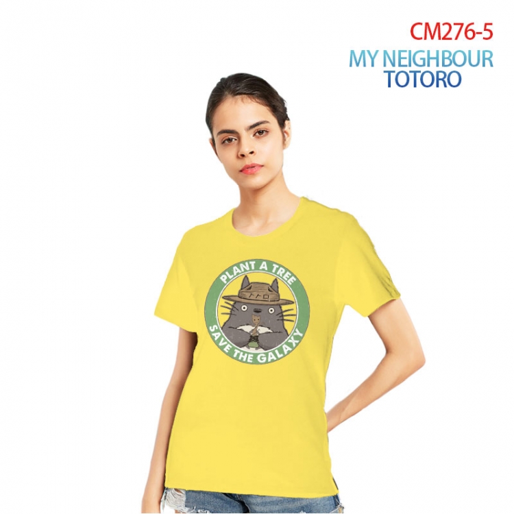 TOTORO Women's Printed short-sleeved cotton T-shirt from S to 3XL CM276-5