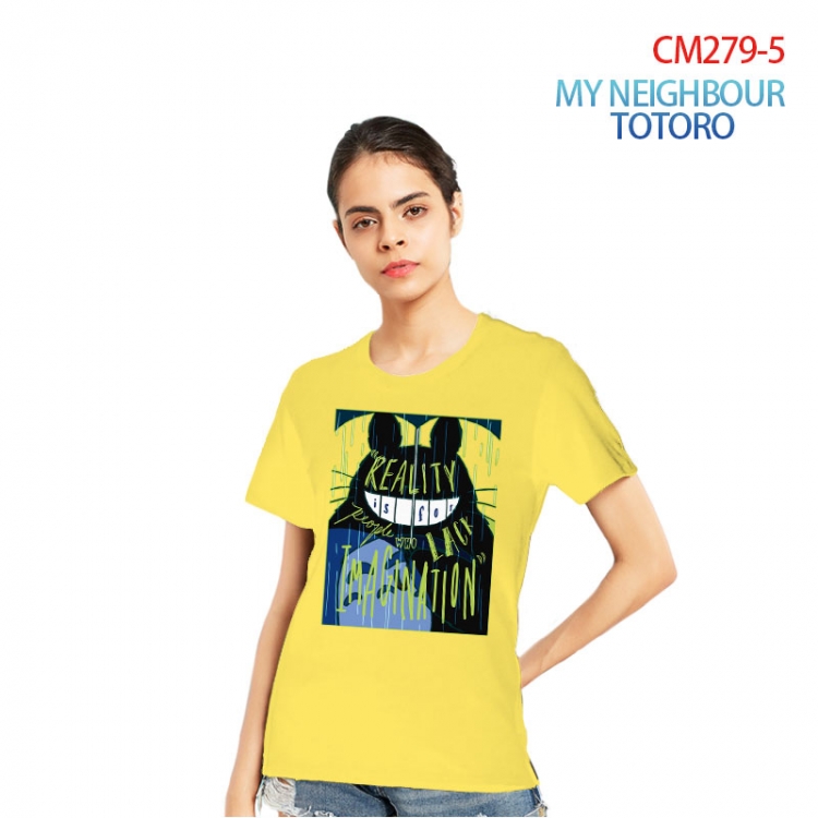 TOTORO Women's Printed short-sleeved cotton T-shirt from S to 3XL CM279-5