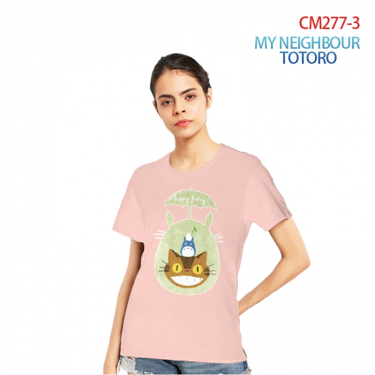 TOTORO Women's Printed short-sleeved cotton T-shirt from S to 3XL CM277-3