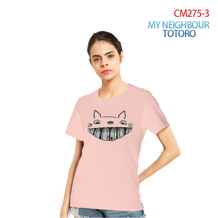 TOTORO Women's Printed short-sleeved cotton T-shirt from S to 3XL CM275-3
