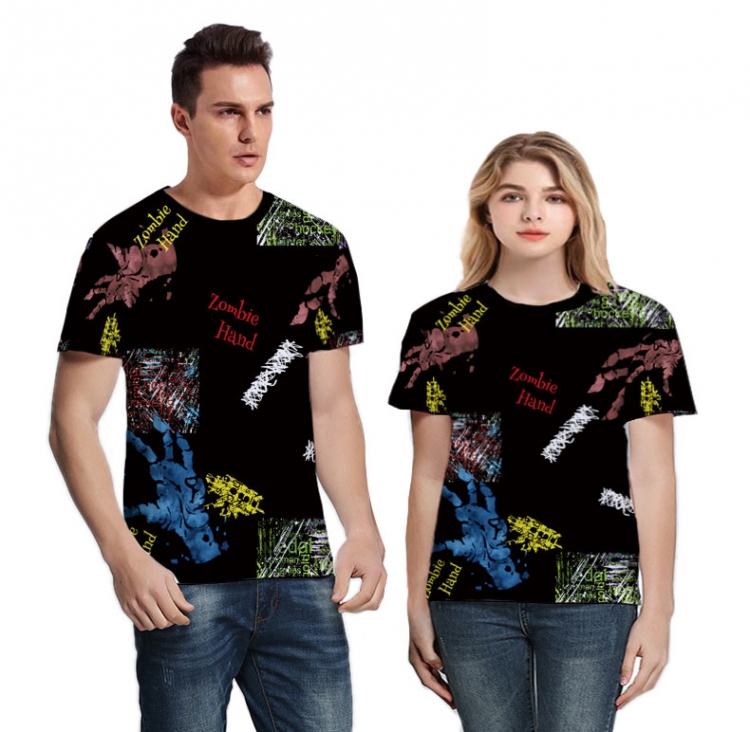 Zombie Hand  Full color printed short sleeve T-shirt 2XS-4XL, 9 sizes MQTO 2134