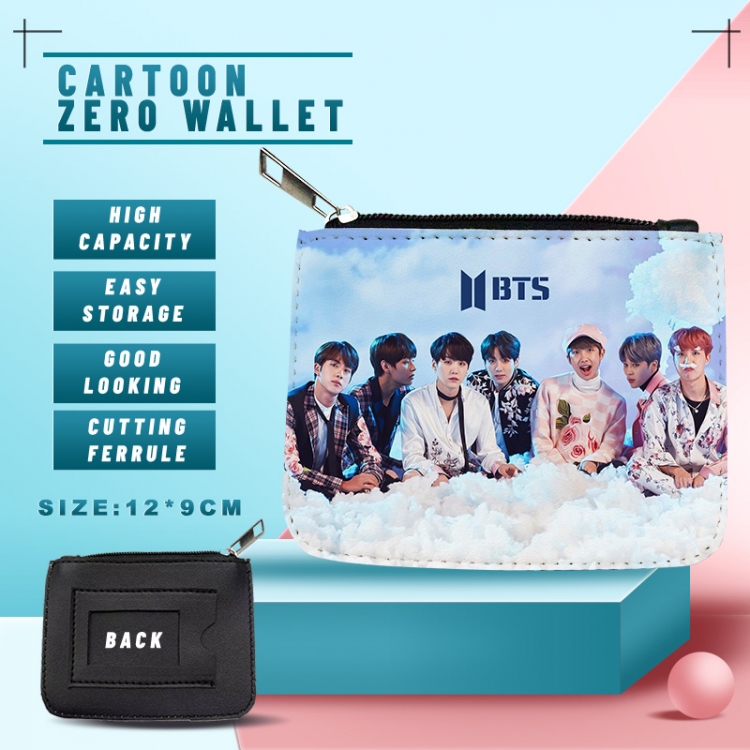 BTS PU storage bag card wallet purse style A price for 5 pcs