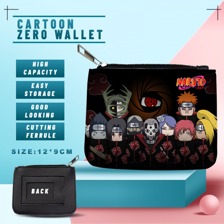 Naruto Animatio PU storage bag card wallet purse  12X9cm  price for 5 pcs