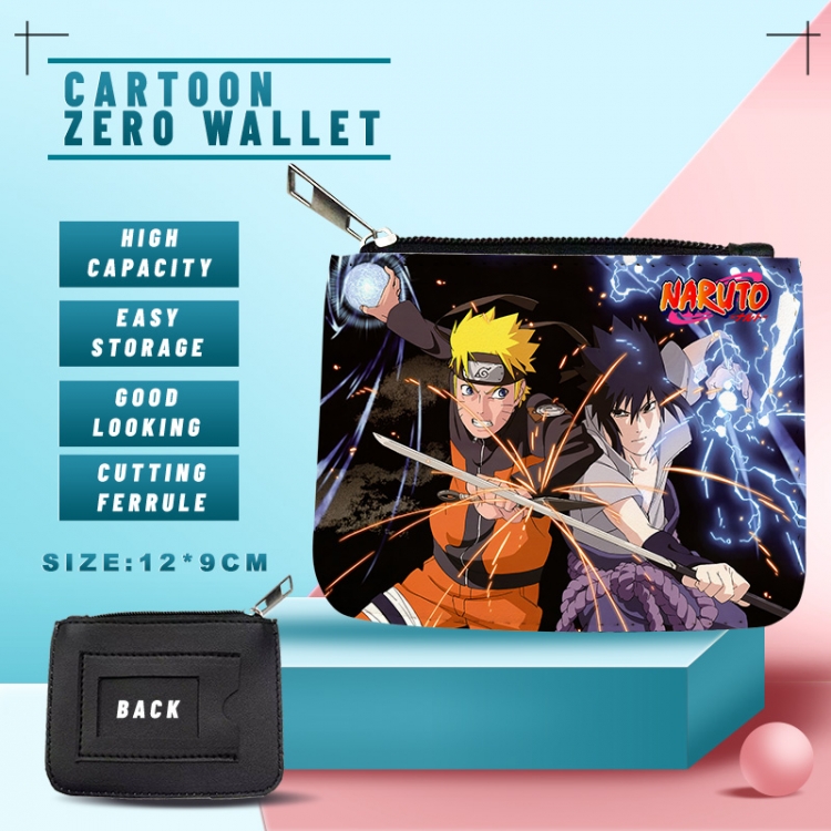 Naruto Animatio PU storage bag card wallet purse  12X9cm  price for 5 pcs