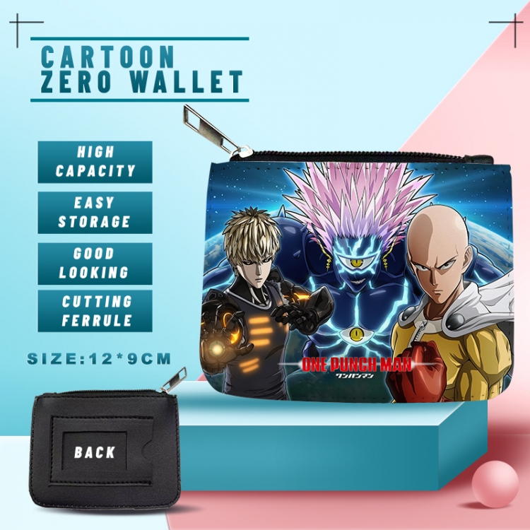 One Punch Man  PU storage bag card wallet purse 12X9cm  price for 5 pcs