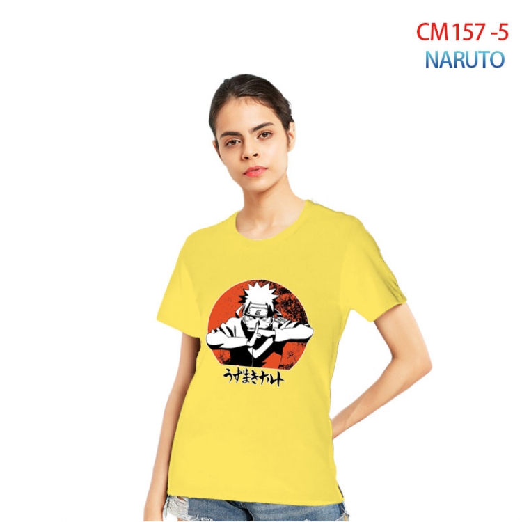Naruto Women's Printed short-sleeved cotton T-shirt from S to 3XL  CM-157-5