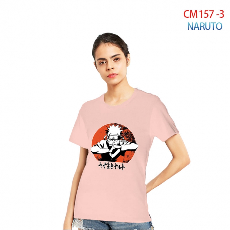 Naruto Women's Printed short-sleeved cotton T-shirt from S to 3XL CM-157-3