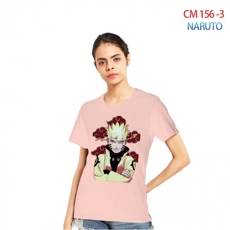 Naruto Women's Printed short-sleeved cotton T-shirt from S to 3XL CM-156-3