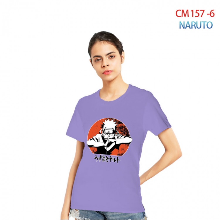 Naruto Women's Printed short-sleeved cotton T-shirt from S to 3XL CM-157-6