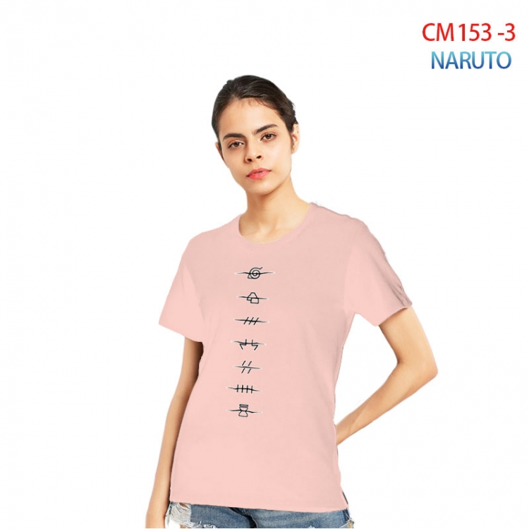 Naruto Women's Printed short-sleeved cotton T-shirt from S to 3XL CM-153-3