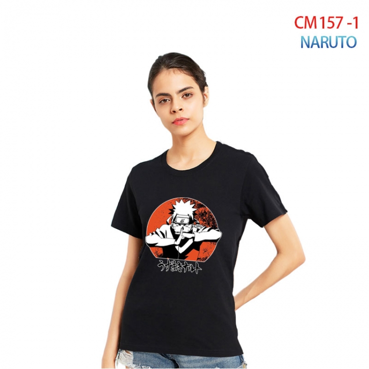 Naruto Women's Printed short-sleeved cotton T-shirt from S to 3XL CM-157-1