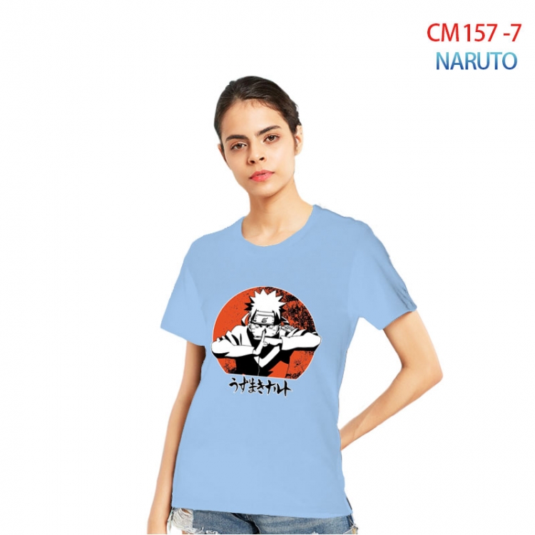 Naruto Women's Printed short-sleeved cotton T-shirt from S to 3XL CM-157-7