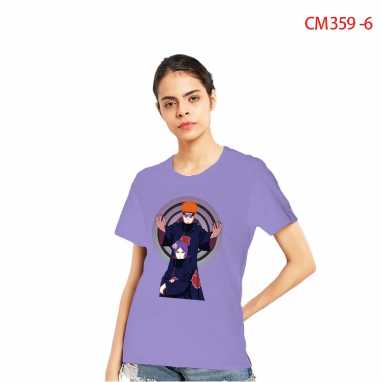 Naruto Women's Printed short-sleeved cotton T-shirt from S to 3XL  CM-359-6