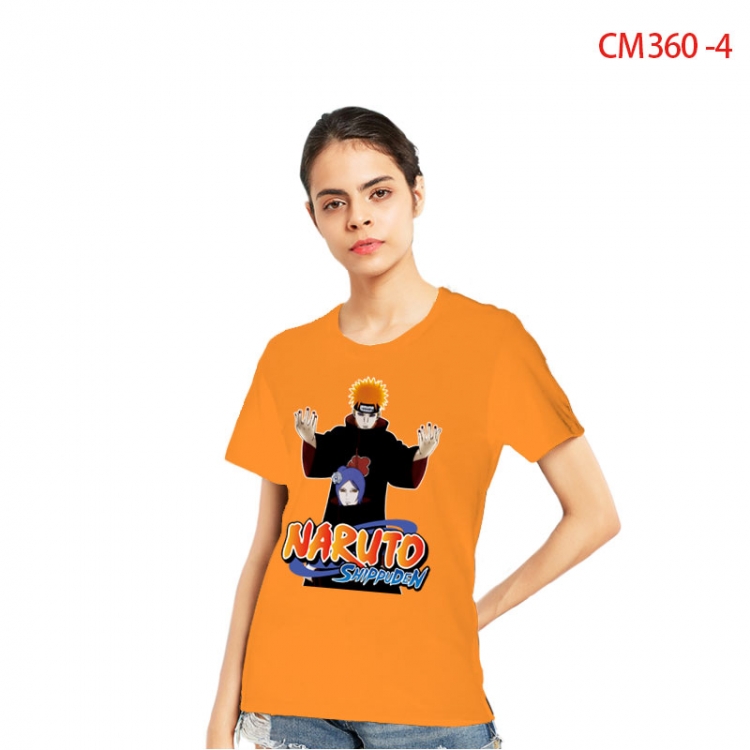 Naruto Women's Printed short-sleeved cotton T-shirt from S to 3XL  CM-360-4