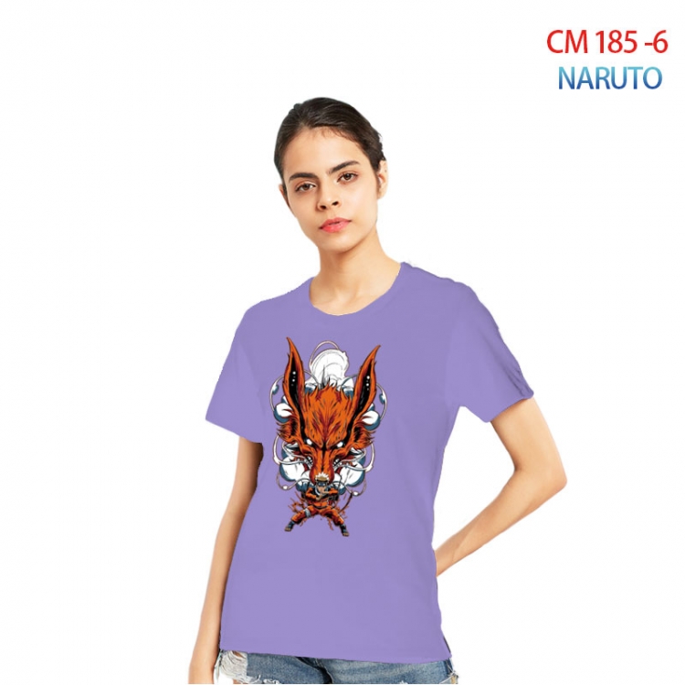 Naruto Women's Printed short-sleeved cotton T-shirt from S to 3XL  CM-185-6