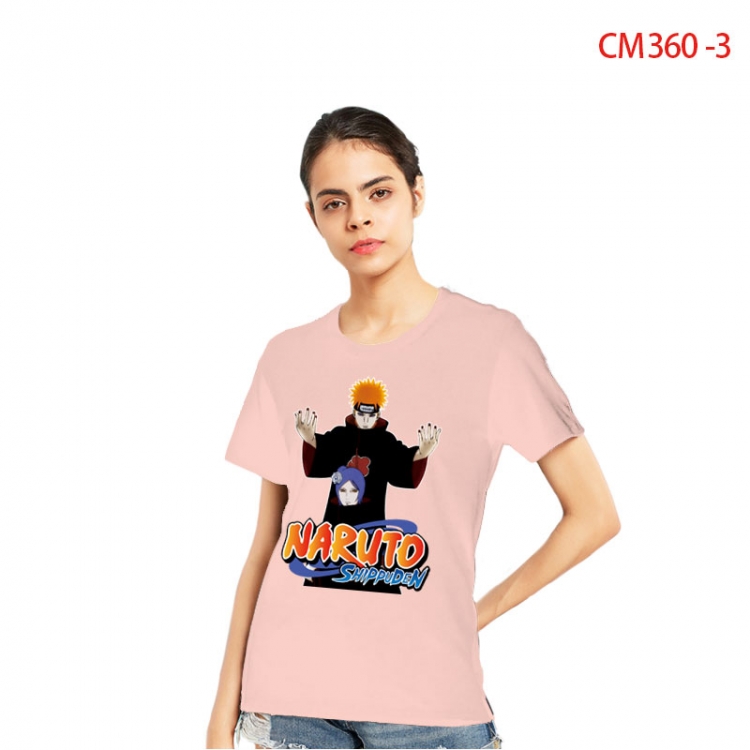 Naruto Women's Printed short-sleeved cotton T-shirt from S to 3XL  CM-360-3