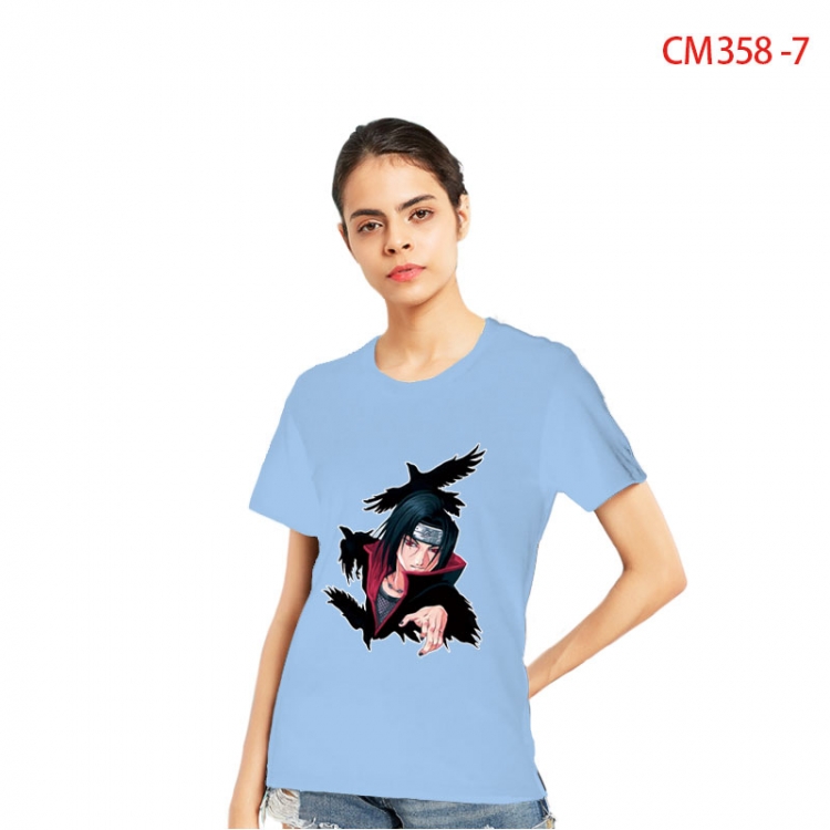 Naruto Women's Printed short-sleeved cotton T-shirt from S to 3XL  CM-358-7