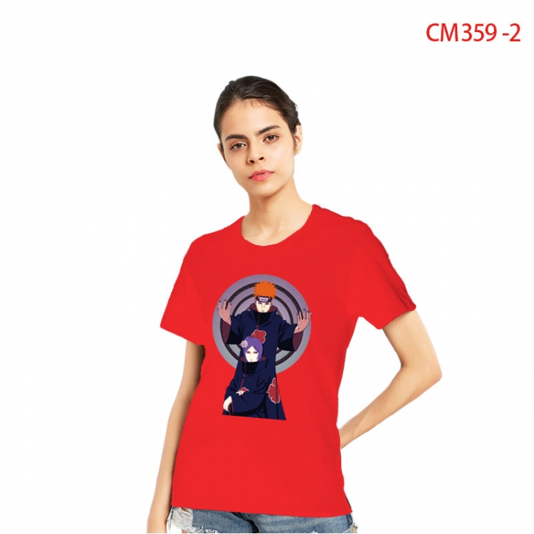 Naruto Women's Printed short-sleeved cotton T-shirt from S to 3XL  CM-359-2
