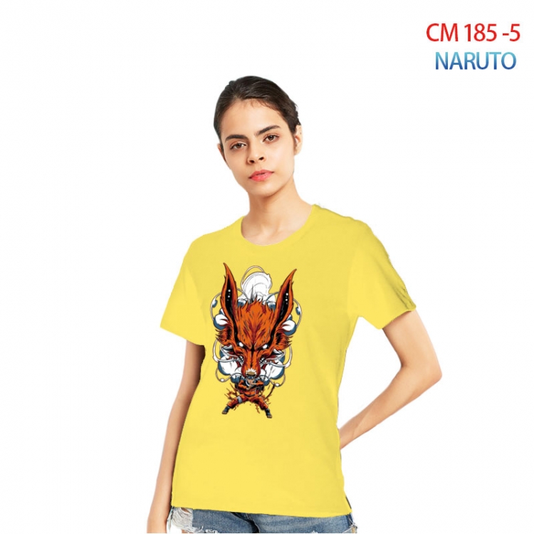 Naruto Women's Printed short-sleeved cotton T-shirt from S to 3XL CM-185-5