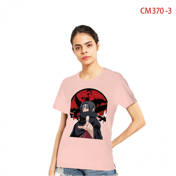 Naruto Women's Printed short-sleeved cotton T-shirt from S to 3XL  CM-370-3
