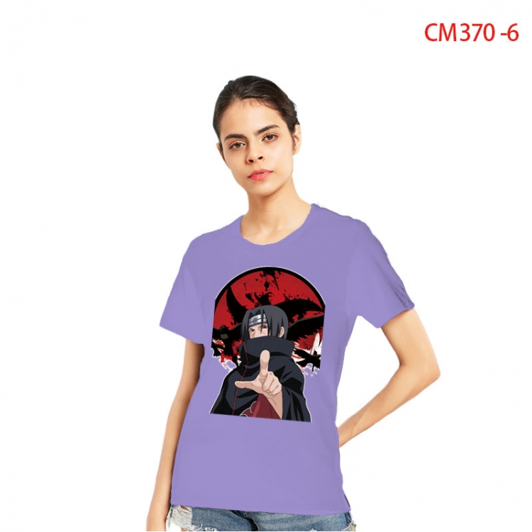 Naruto Women's Printed short-sleeved cotton T-shirt from S to 3XL CM-370-6