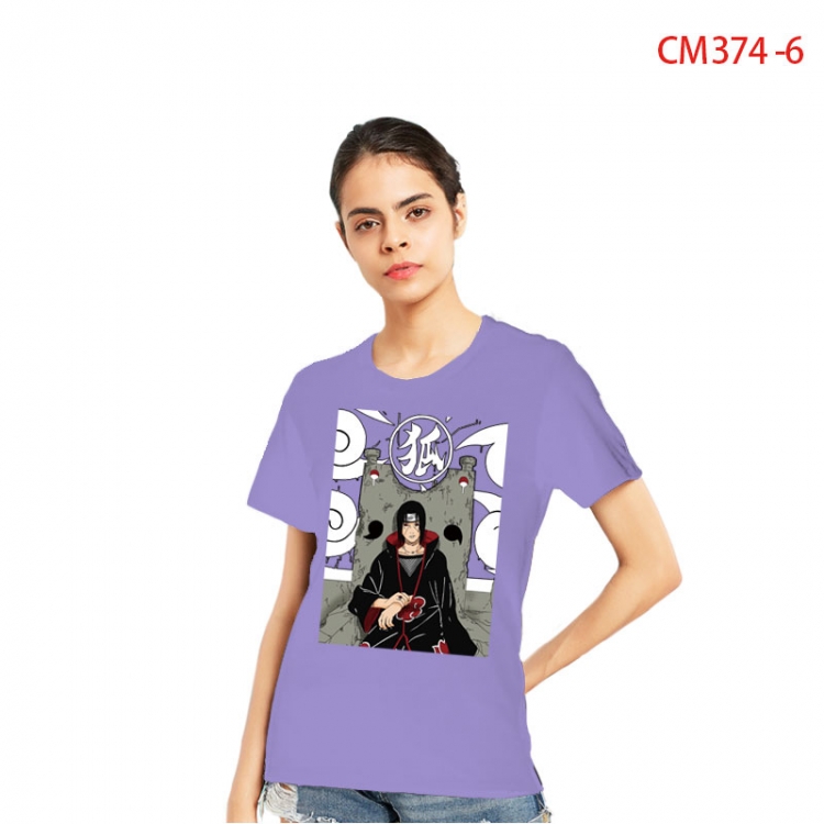 Naruto Women's Printed short-sleeved cotton T-shirt from S to 3XL CM-374-6
