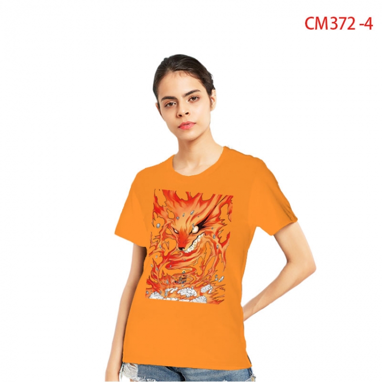 Naruto Women's Printed short-sleeved cotton T-shirt from S to 3XL CM-372-4