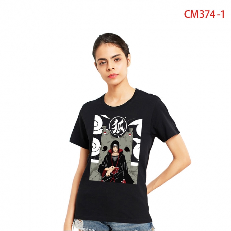 Naruto Women's Printed short-sleeved cotton T-shirt from S to 3XL CM-374-1