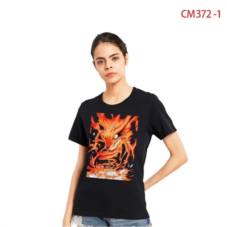 Naruto Women's Printed short-sleeved cotton T-shirt from S to 3XL  CM-372-1