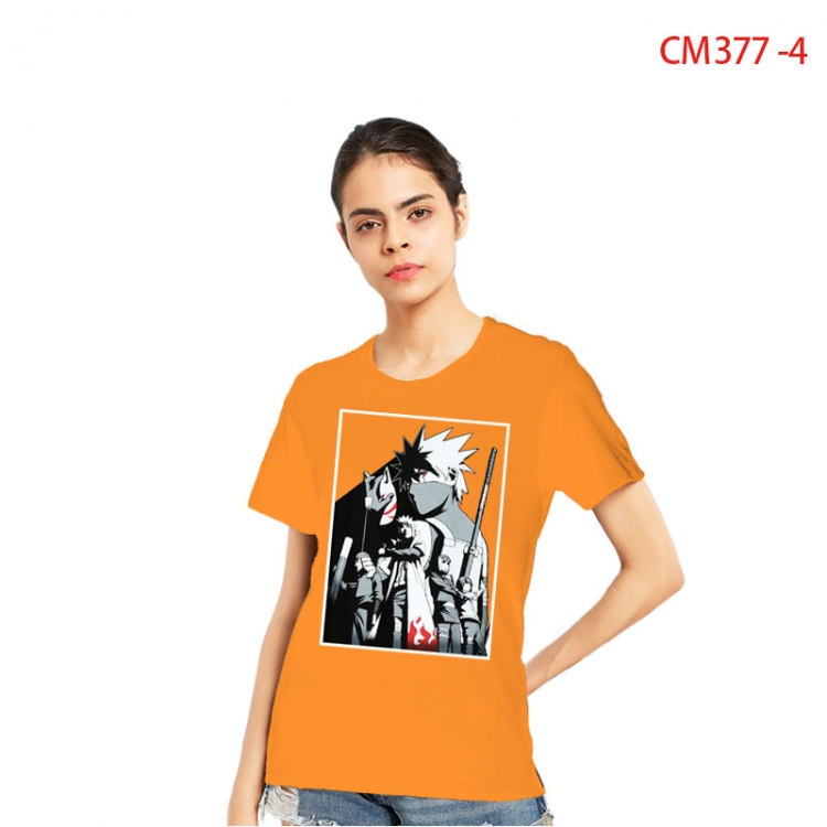 Naruto Women's Printed short-sleeved cotton T-shirt from S to 3XL  CM-377-4