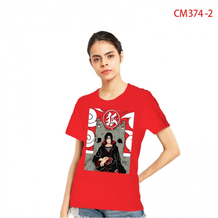Naruto Women's Printed short-sleeved cotton T-shirt from S to 3XL CM-374-2