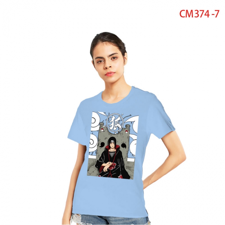 Naruto Women's Printed short-sleeved cotton T-shirt from S to 3XL CM-374-7