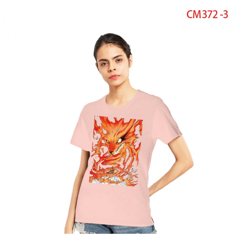 Naruto Women's Printed short-sleeved cotton T-shirt from S to 3XL CM-372-3