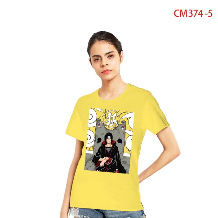 Naruto Women's Printed short-sleeved cotton T-shirt from S to 3XL CM-374-5