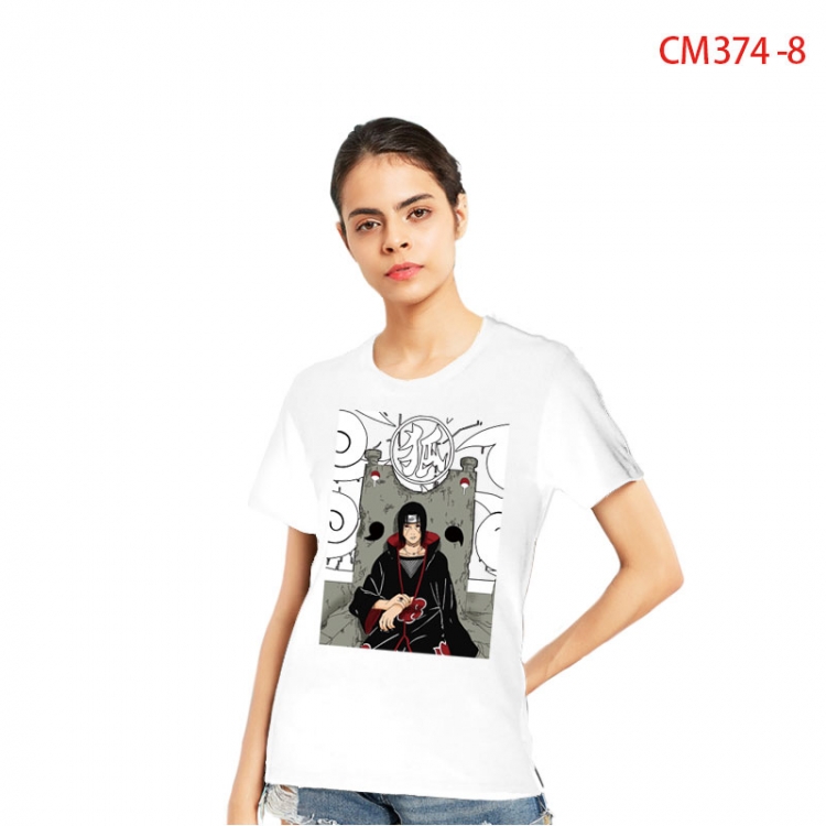 Naruto Women's Printed short-sleeved cotton T-shirt from S to 3XL CM-374-8