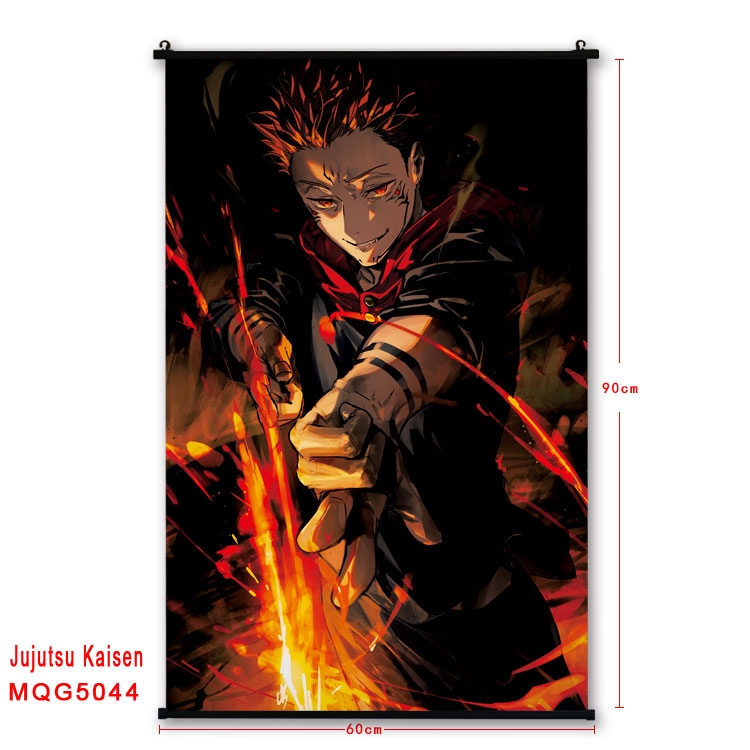 Jujutsu Kaisen Anime black Plastic rod Cloth painting Wall Scroll 60X90CM  MQG-5044