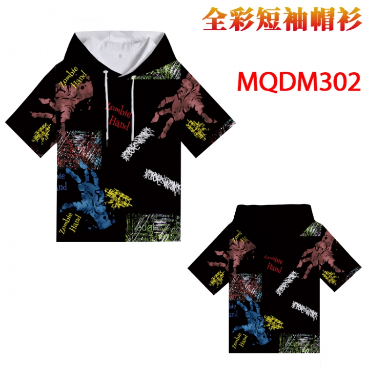 Stranger Things Full color hooded pullover short sleeve t-shirt 2XS XS S M L XL 2XL 3XL 4XL MQDM302