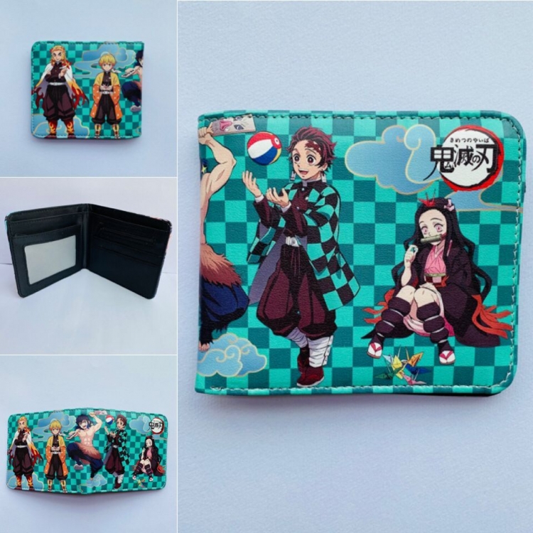 Demon Slayer Kimets two fold  Short wallet 11X9.5CM 60G style B