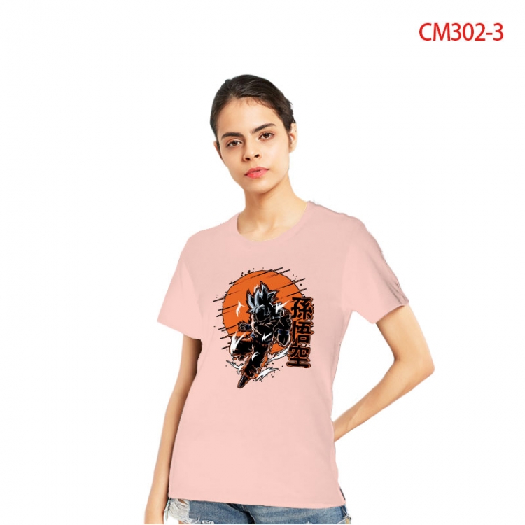 DRAGON BALL Women's Printed short-sleeved cotton T-shirt from S to 3XL CM302-3