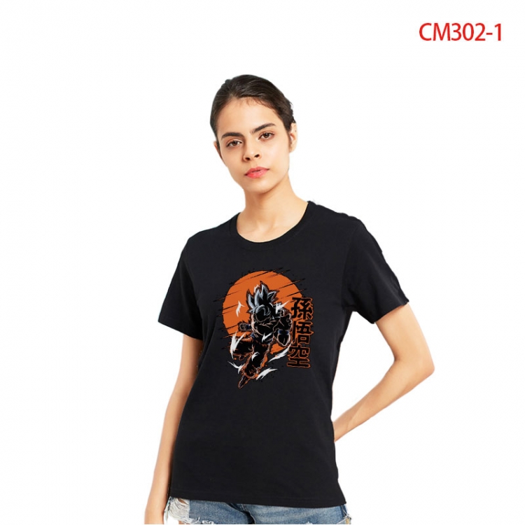 DRAGON BALL Women's Printed short-sleeved cotton T-shirt from S to 3XL  CM302-1