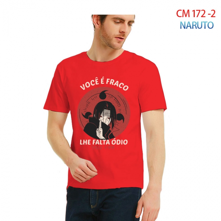Naruto Printed short-sleeved cotton T-shirt from S to 3XL CM-172-2