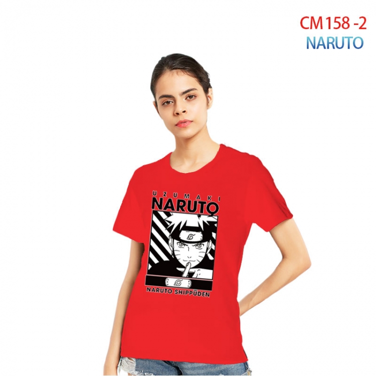 Naruto Women's Printed short-sleeved cotton T-shirt from S to 3XL CM-158-2