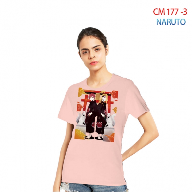 Naruto Women's Printed short-sleeved cotton T-shirt from S to 3XL CM-177-3