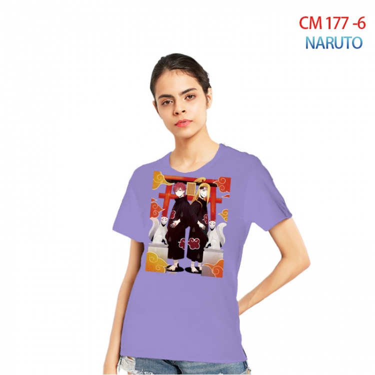 Naruto Women's Printed short-sleeved cotton T-shirt from S to 3XL CM-177-6