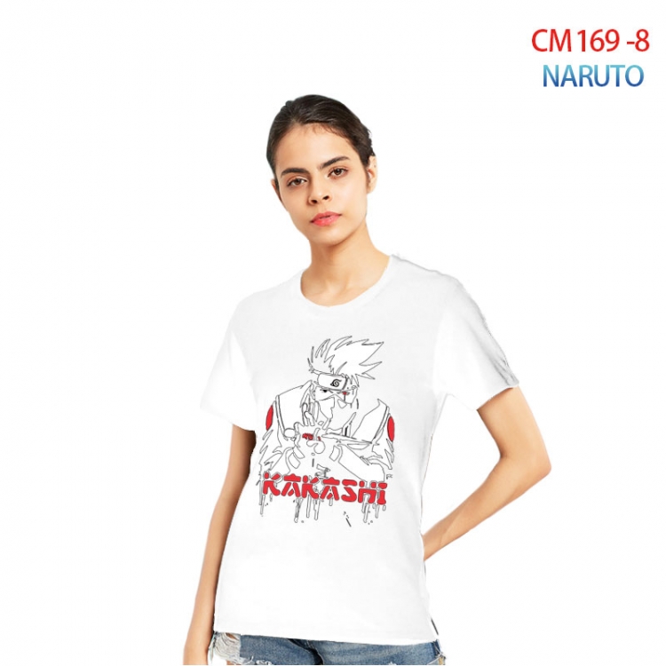 Naruto Women's Printed short-sleeved cotton T-shirt from S to 3XL CM-169-8