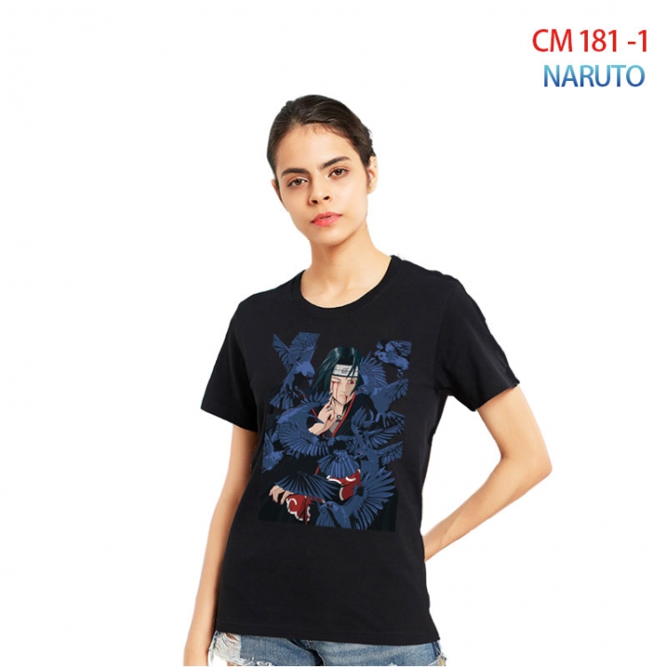 Naruto Women's Printed short-sleeved cotton T-shirt from S to 3XL CM-181-1