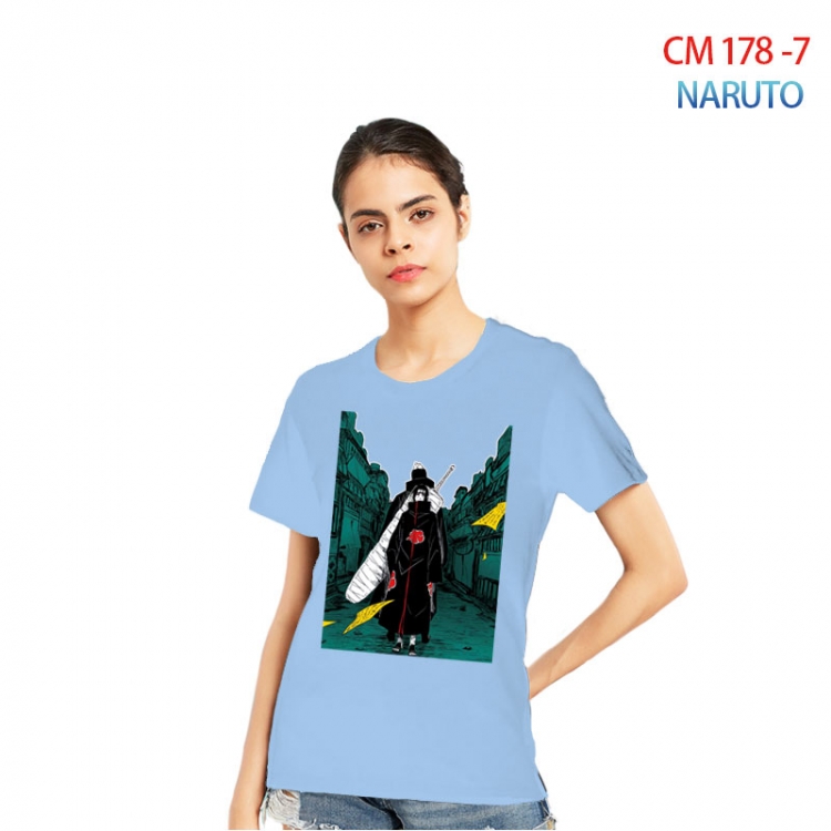 Naruto Women's Printed short-sleeved cotton T-shirt from S to 3XL CM-178-7