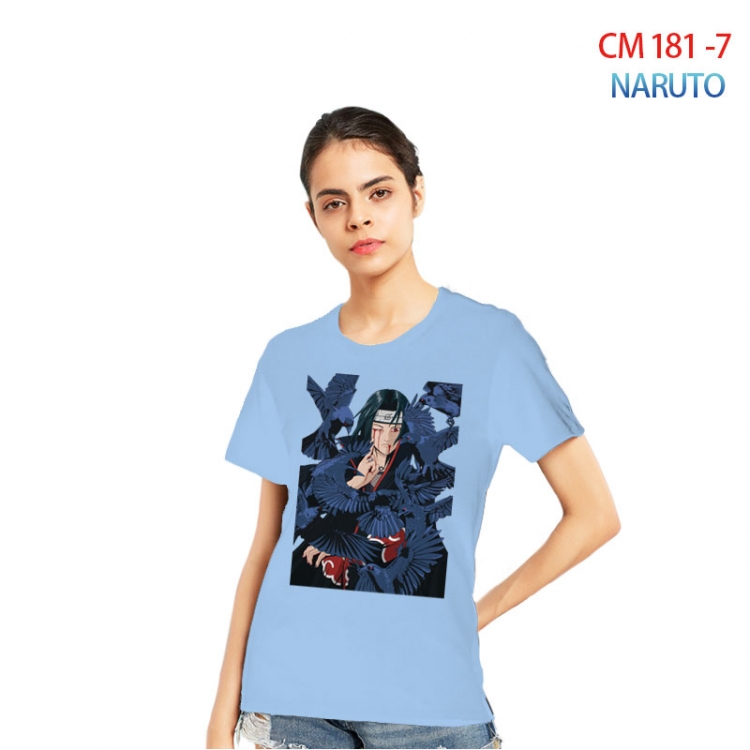 Naruto Women's Printed short-sleeved cotton T-shirt from S to 3XL  CM-181-7